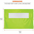 Tenacious Ergodyne Heavy-Duty Tent Sidewalls w/Window, Lime, EGO12989