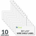 C-Line Wire Shelf Tags, White, 10 / Pack, CLI87411