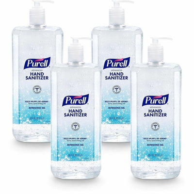Gojo PURELL Advanced Hand Sanitizer Gel, Clear, 4 / Carton, GOJ501504CT