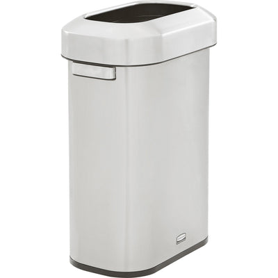 Rubbermaid Commercial Refine Waste Container, Stainless Steel, 15 gal, RCP2147581