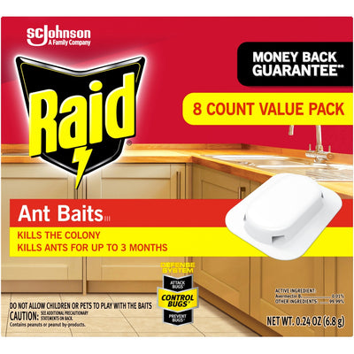 S. C. Johnson & Son Raid Ant Baits, Red, 8 / Box, SJN308819