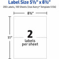 Avery Internet Shipping Labels, 5.5" x 8.5", 200 Total (05126), White, 1 Box, AVE5126