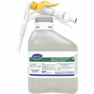 Diversey Alpha-HP Multi-Surface Disinfectant, Clear, 1 Carton, DVO5549271