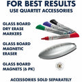 ACCO Quartet InvisaMount Vertical Glass Dry-Erase Board - 48x85, QRTQ014885IMW