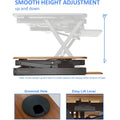 Rocelco DADR-46 46" Adjustable Desk Riser with EVR, Teak, RCLRDADRT46