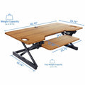 Rocelco DADR-46 46" Adjustable Desk Riser with EVR, Teak, RCLRDADRT46