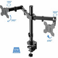 Rocelco RDM2 Desk Mount for LCD Monitor, LED Monitor, Display Stand - Black - Landscape/Portrait, RCLRDM2