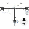 Rocelco RDM2 Desk Mount for LCD Monitor, LED Monitor, Display Stand - Black - Landscape/Portrait, RCLRDM2