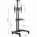 Rocelco VSTC Standard TV Cart, Black, RCLRVSTC