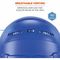 Tenacious Holdings Ergodyne 8966 Lightweight Cap-Style Hard Hat, Blue, EGO60271