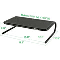 Allsop Large Metal Monitor Stand, Black, ASP30336V2