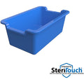Deflecto Antimicrobial Rectangular Storage Bin, Blue, DEF39510BLU