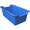 Deflecto Antimicrobial Rectangular Storage Bin, Blue, DEF39510BLU