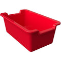 Deflecto Antimicrobial Rectangular Storage Bin, Red, DEF39510RED