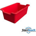 Deflecto Antimicrobial Rectangular Storage Bin, Red, DEF39510RED