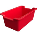 Deflecto Antimicrobial Rectangular Storage Bin, Red, DEF39510RED