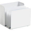 U Modern Perforated Metal Sorter Cup, White, UBR5990U0106
