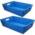 Flipside Plastic Welded Letter Trays, Blue, 2 / Pack, FLP40361