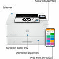 HP LaserJet Pro 4001dne Desktop Wired Laser Printer - Monochrome, White, HEW2Z600E