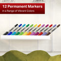 Newell Sharpie Brush Twin Permanent Markers, 12 / Pack, SAN2168237