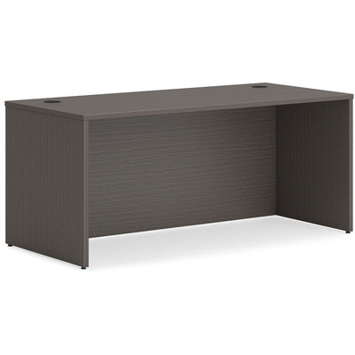 The HON HON Mod Slate Teak Laminate Desk Component, Gray, HONLDS7236LS1