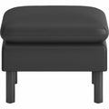 The HON HON Parkwyn Ottoman, Black, HONVP3LOTTBLK