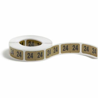 Smead ETYJ Color-Coded Year Labels - Rolls, Gold, 1 Roll, SMD68324