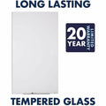 ACCO Quartet InvisaMount Vertical Glass Dry-Erase Board - 28x50, QRTQ012850IMW