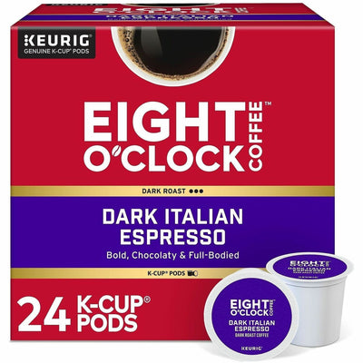 Eight O'Clock Coffee Company. Eight O'Clock K-Cup Dark Italian Espresso Coffee, 24 / Box, GMT0631