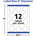 Avery Easy Peel Multipurpose Label, Matte White, 120 / Pack, AVE22612