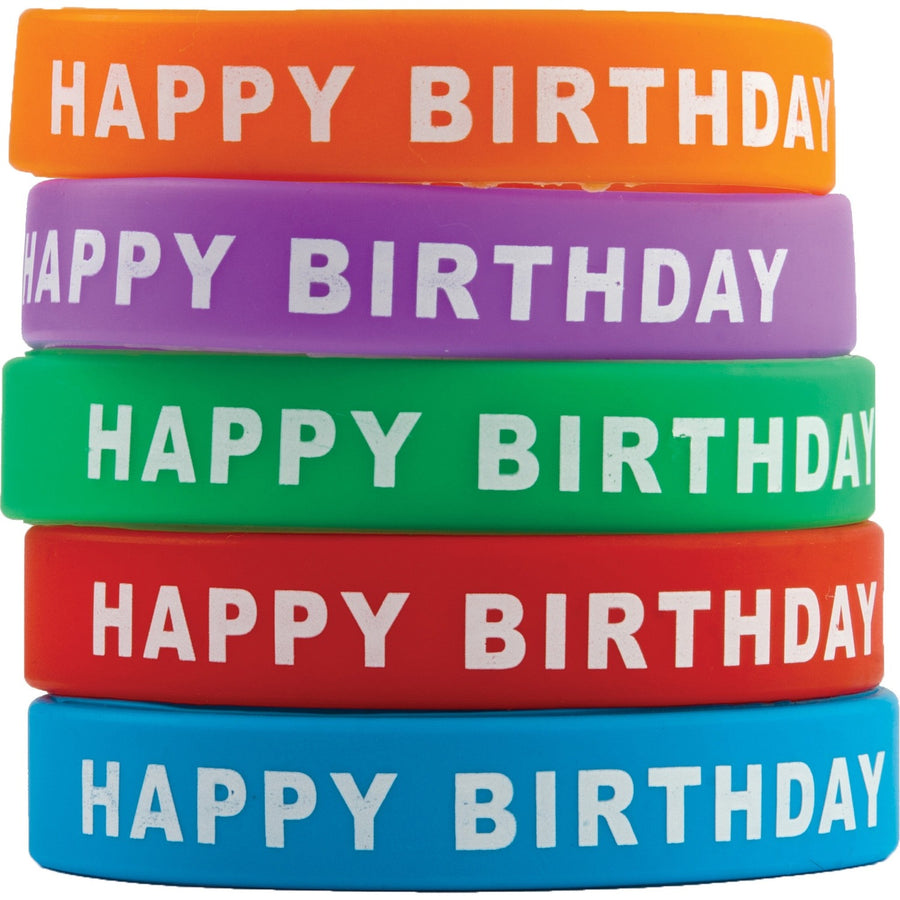 Teacher Created Resources Happy Birthday Wristbands, Silicone, 1 Set, TCR6559