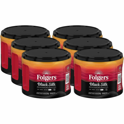 J.M. Smucker Folgers Ground Black Silk Coffee, 6 / Carton, FOL30439CT