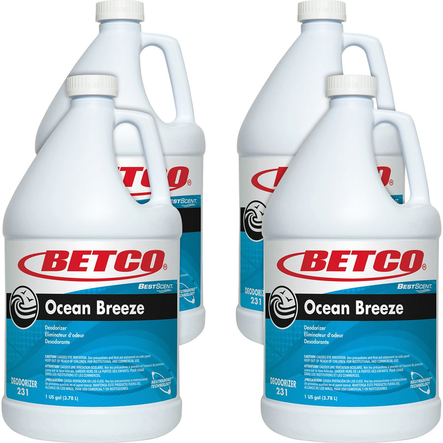 Betco Best Scent Ocean Breeze Deodorizer, Turquoise, 4 / Carton — view 1