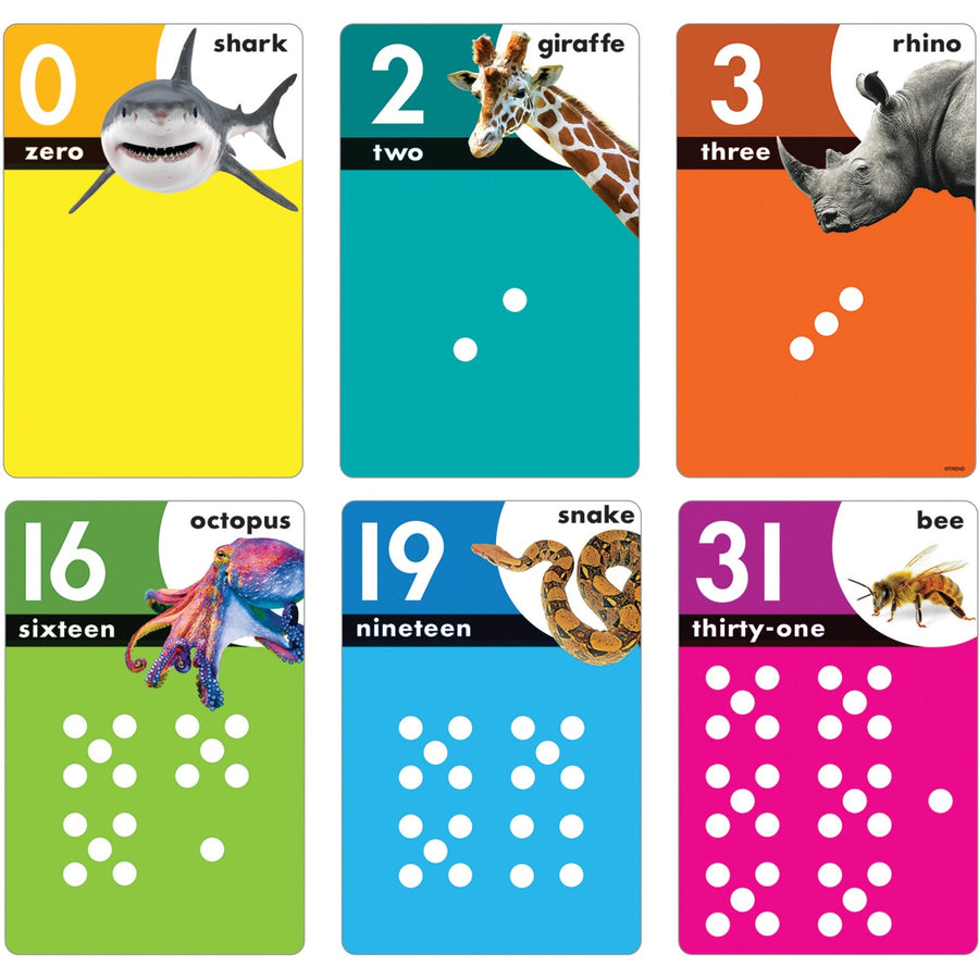 Trend Animals Count 0-31 Learning Set with Numbered Counting Cards, TEPT19008