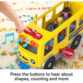 Fisher-Price Little People Toddler Learning Toy, Big Yellow School Bus Musical Push Toy, FIPGLT75