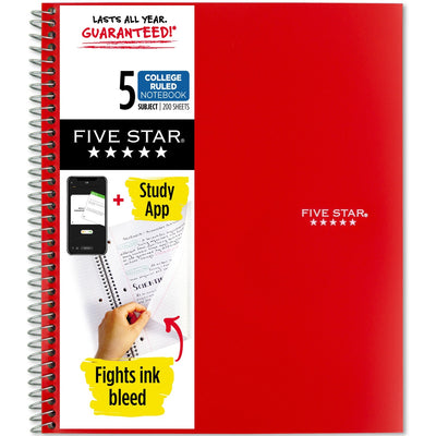 ACCO Five Star Wirebound Notebook, 8 1/2" x 11", MEA820004CK1