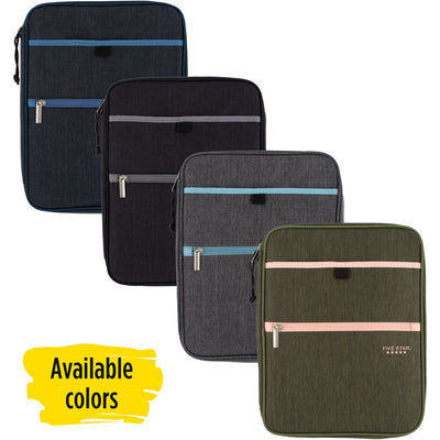 ACCO Mead Five Star Carry-All Zipper Binder, Multi-colored, MEA29092