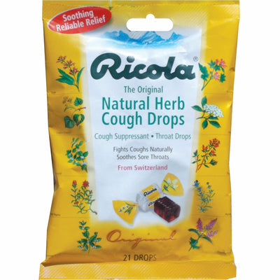 Lil' Drug Store Ricola Original Herb Cough Drops, 21 / Bag, LIL3000219