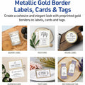 Avery Labels with Metallic Gold Borders, 2" x 4", 100 (6541), White, 100 / Pack, AVE6541