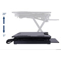 Rocelco Sit/Stand Desk Riser, Black, RCLRDADRB46A