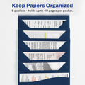 Avery Slide & View Letter Organizer Folder, Navy, 8 1/2" Width x 11" Length, AVE73545