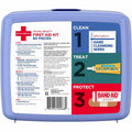 Johnson & Johnson Consumer . Johnson & Johnson Travel Ready First Aid Kit, Blue, JOJ202068