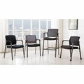 Lorell Healthcare Upholstery Guest Chair, Black, LLR30950