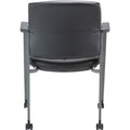 Lorell Healthcare Upholstery Guest Chair with Casters, Black, LLR30951