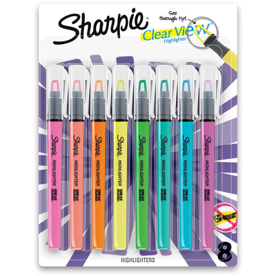 Newell Sharpie Clear View Highlighter, 8 / Pack, SAN2128218