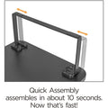 Lorell Quick-Install Monitor Laptop Riser, Black, LLR99556