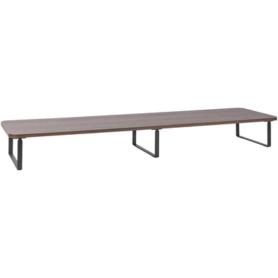 Lorell Quick-Install Monitor Laptop Riser, Teak, LLR99557