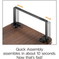 Lorell Quick-Install Monitor Laptop Riser, Teak, LLR99557