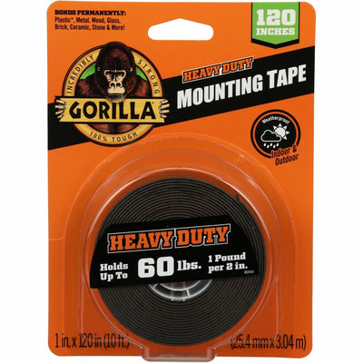 Gorilla Glue Heavy Duty Mounting Tape, Black, GOR102441