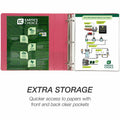 Samsill Earth's Choice Plant-based View Binders, Berry, 8 1/2" Width x 11" Length, 2 / Pack, SAMMP286576